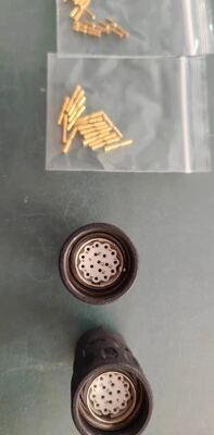 Heidenhain 17-pin Female Servo Motor Connector with White Insert Hole and Silver Contact Plating