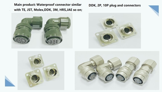 DDK 2P 10P Straight Angle Type Connector And Base PODS 4pin 10pin Straight Or Angle Type Aviation Plug
