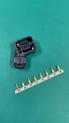 Metal / Plastic Servo Motor Connectors 16A-30A Current Rating Gold / Silver Plating -40.C To 105.C Operating Temp