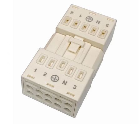 5P 7P White LED Light Connectors 450V 16A 22-14 AWG
