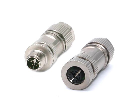 Welding or crimping type X type M12 internet connector  plug Profinet cable KEYENCE Industry camera use
