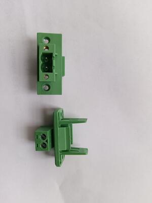 Solderless butt-through wall mounting panel 15EDGWC-3.81mm with ears and flange, plug-in terminal block