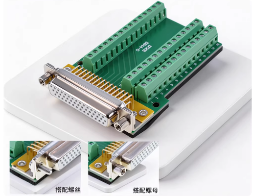 HDB44 44Pin Adapter Servo Motor Connector with 1000V Voltage Rating and Omrons Domestic Contacts for Panel or Cable Mount