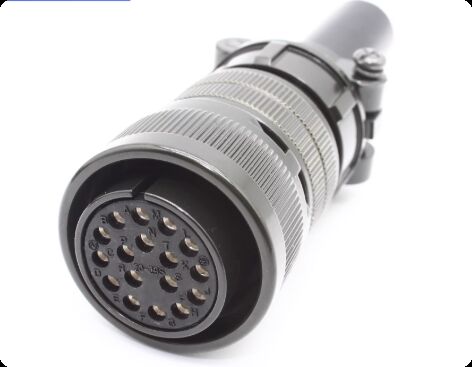 17-core Servo Motor Connector Aviation Plug with US Military Standard and Silver Gold Plated Pins