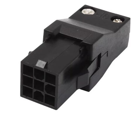 Delta Servo Motor Encoder Connector with Crimp/Solder Termination for 18-24 AWG Wires and Wide -40℃ to +105℃ Temperature Range