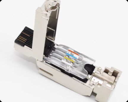 Siemens RJ45 Servo Motor Connector with Silver and Gold-Plated Pins for Industrial Ethernet Applications