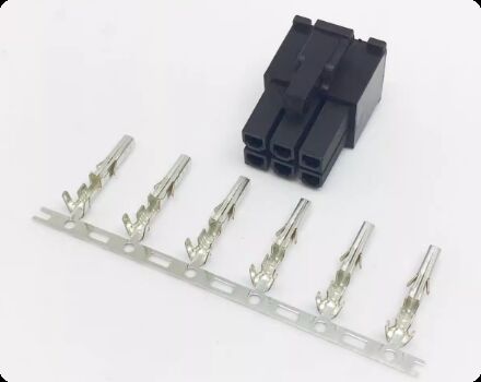 Mitsubishi Schneider 6-pin Servo Motor Connector with Silver and Gold Plated Pins for Wide Temperature Range (-40℃ to +105℃)