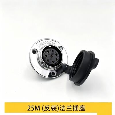 M23 4pin 8pin 6pin Servo Motor Connector Aviation Plug with 1000V Voltage Rating and Silver Gold-Plated Pins for Panel or Cable Mount