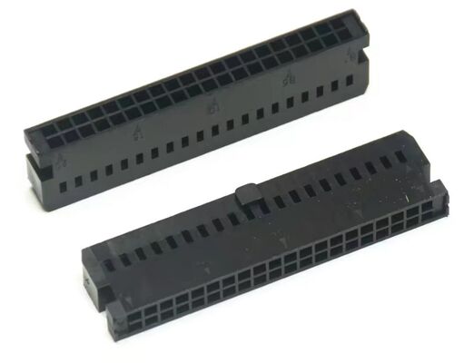 IDC/MIL single bump horn plug FC-2.54mm pitch gold-plated terminal dual-row plastic shell connector