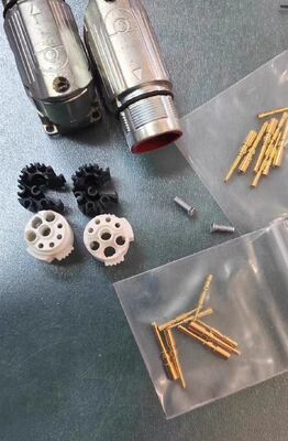 INTERCONTEC 8-Pin Elbow Socket Aviation Plug with 1000V Voltage Rating and Crimp/Solder Termination for Industrial Automation
