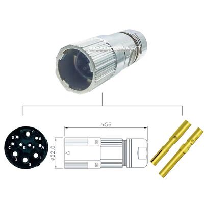 6FX2003 V90 Servo Motor Connector 8 Pin Servo Connector for Industrial Automation