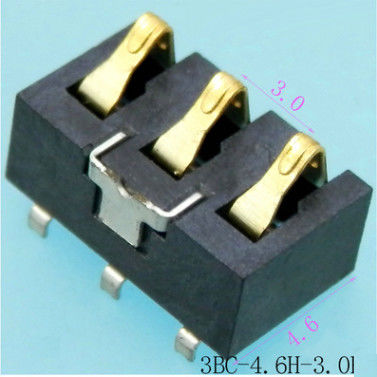 BC باتری باتری 3P میکرو USB با اتصال PCB فلزی رنگ طلا با سفید خانه سیاه و سفید